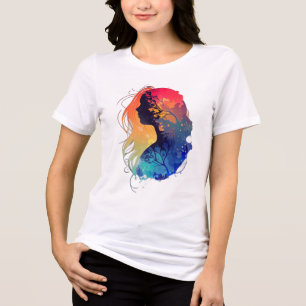 T-Shirt Fettes Grafik-T-Shirt für den täglichen Tri-Blend Shirt