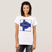 T - Shirt Finnland Flag EU Flag (Vorne ganz)