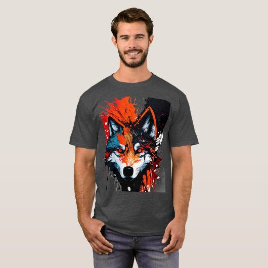 T - Shirt Fire Wolf (Vorne ganz)