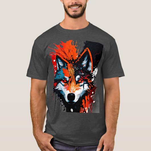 T - Shirt Fire Wolf (Vorderseite)