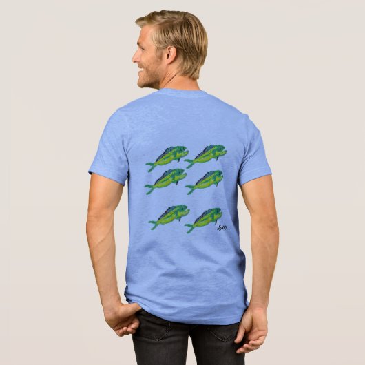 T - Shirt: Fischschule Tri-Blend Shirt (Rückseite voll)