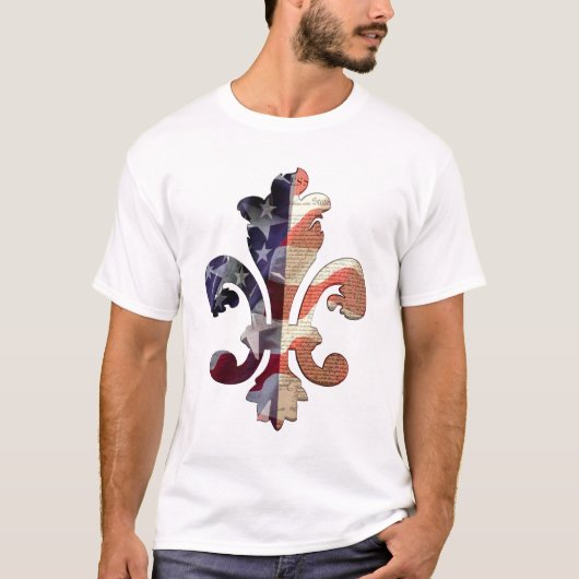 T - Shirt Fleur de Independence Flag (Vorderseite)