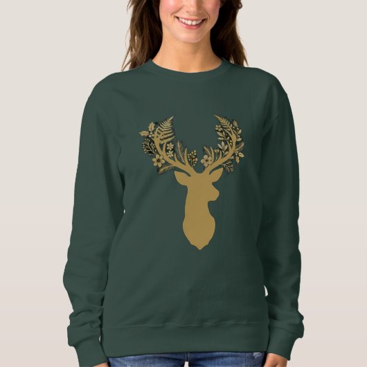 T-Shirt Floral Antlers Sweatshirt (Vorderseite)