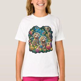T - Shirt "Floral Canine Fantasy"