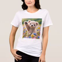 T-Shirt Fluffiger Bärwelf Wavend T-Shirt für Fraue