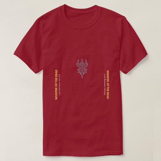 T-Shirt 'Flüstern der Toten Fantasy Rot' (Design vorne)