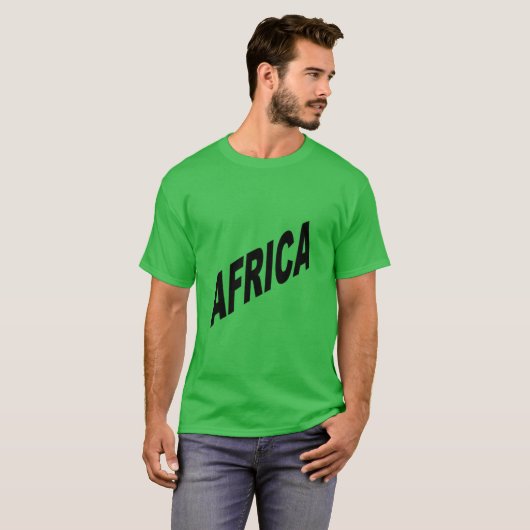 T - Shirt Foncé vert trèfle AFRICA (Vorne ganz)
