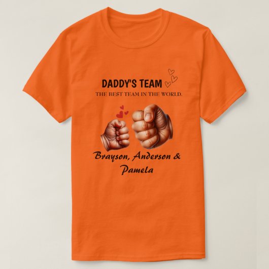 T-shirt for dad, daddy's team, father's day (Design vorne)