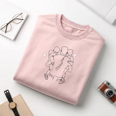 T-shirt for dad with father and son silhouette