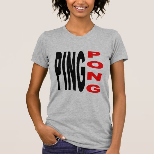 T-Shirt Frau Jersey fin PING PONG (Vorderseite)