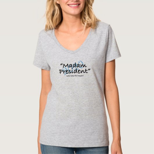 T - Shirt Frau-Präsident 2020 Grau (Vorderseite)