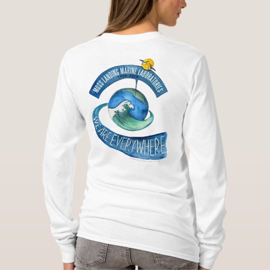 T - Shirt (Frauen): lange Hülse, sind wir überall (Rückseite)