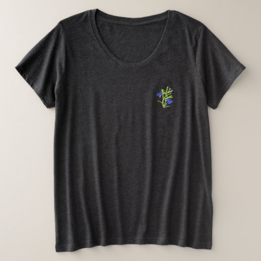 T - Shirt Frauen plus Blume Design (Design vorne)