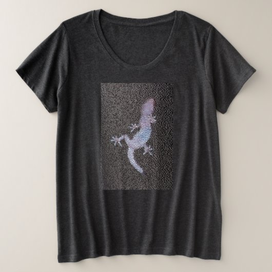 T-Shirt "Frauen Plus Größe" im Fenster (Design vorne)