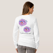 T - Shirt: Frauenlanger Sieb? Blume Hibisken T-Shirt (Schwarz voll)