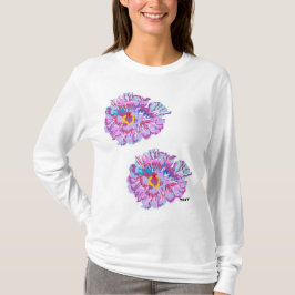 T - Shirt: Frauenlanger Sieb? Blume Hibisken T-Shirt