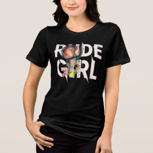 T-Shirt freches Mädchen Opazität Rebellion  Tri-Blend Shirt