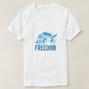T-Shirt Freiheit fliegende Vögel – Inspirierende N