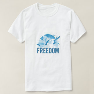 T-Shirt Freiheit fliegende Vögel – Inspirierende N