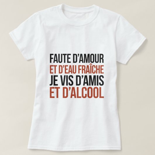T-Shirt Freunde & Alkohol (Design vorne)