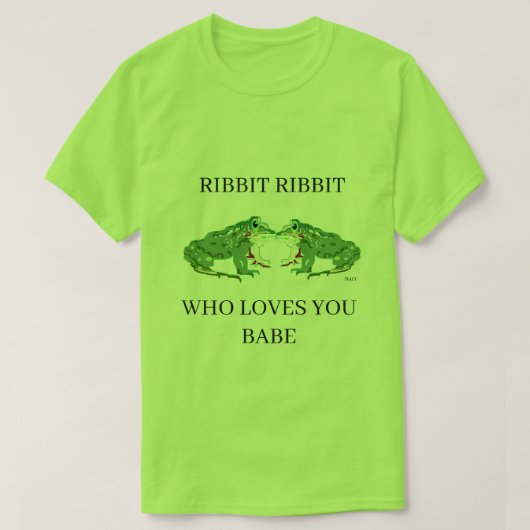 T - Shirt Frogs in der Liebe Ribbit (Design vorne)