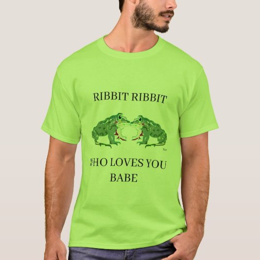 T - Shirt Frogs in der Liebe Ribbit (Vorderseite)