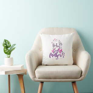 T-Shirt Frohe Muttertag Mädchen Kissen