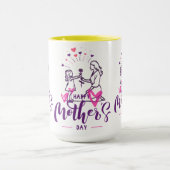 T-Shirt Frohe Muttertag Mädchen Tasse (Zentrum)
