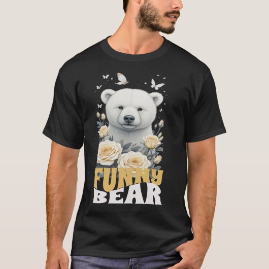 T - SHIRT FUNNER BEAR NEUES FASHION DESIGNER T-SHI (Vorderseite)