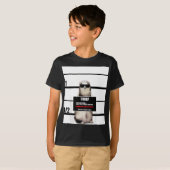 T-Shirt Funny Ferret, Dieb, Mugshot, Geschenk (Vorne ganz)
