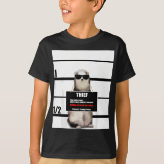 T-Shirt Funny Ferret, Dieb, Mugshot, Geschenk