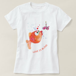T - Shirt "Funny Fish and Worm" - Benutzerdefinier