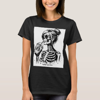 T - SHIRT FUNNY MAMAN SKELETON