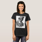 T - SHIRT FUNNY MAMAN SKELETON (Vorne ganz)