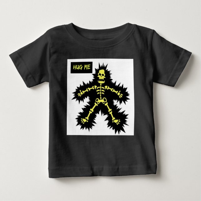 T - SHIRT FUNNY SKELETON HUG ME FÜR KINDER (Vorderseite)