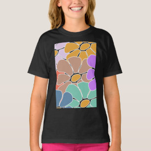 T - Shirt für Abstrakte Blumenmuster von Mädchen