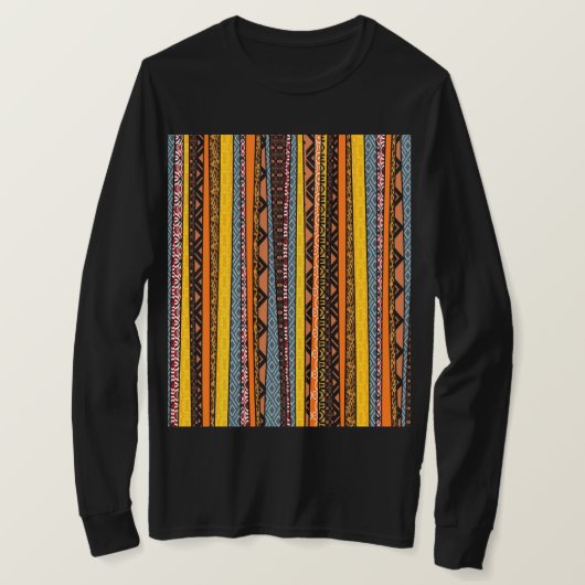 T - Shirt für afrikanische Muster-Mix-Streifen (Design vorne)
