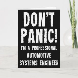 T-Shirt für Automotive Systems Engineer  Karte