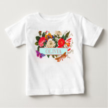 T - Shirt FÜR BABY MÄDCHEN, DIE JAPANISCHE BLUME B