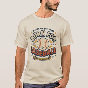 T-Shirt "Für Baseball Geboren"