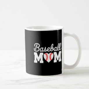 T-Shirt für Baseball-Mütter Frauen Baseball Herz M Kaffeetasse