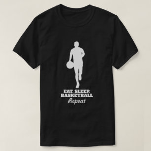 T-Shirt für Basketballspieler: Essen, Schlafen, Ba