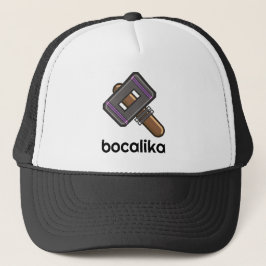 T - Shirt für benutzerdefinierte Pixel-Hammer-Logo Truckerkappe