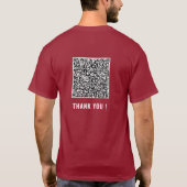 T - Shirt für benutzerdefinierte QR-Code-Scan-Info (Rückseite)