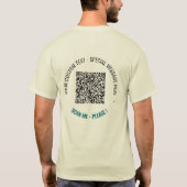 T - Shirt für benutzerdefinierte QR-Code-Textausga (Rückseite)