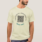 T - Shirt für benutzerdefinierte QR-Code-Textausga (Vorderseite)
