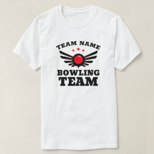 T - Shirt für benutzerdefinierten Bowling-Teamname