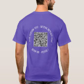 T - Shirt für benutzerdefinierten QR-Code scannen (Rückseite)
