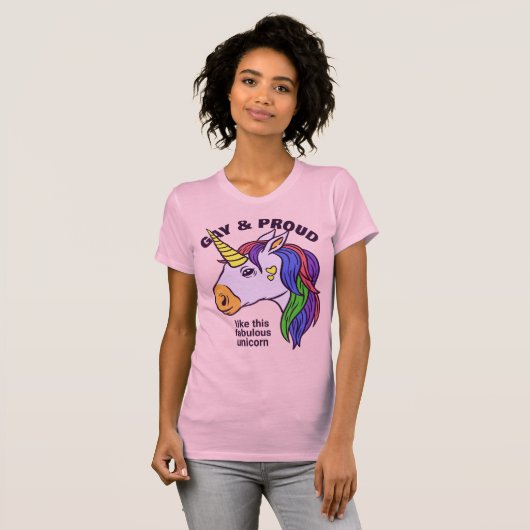T - Shirt für benutzerdefiniertes Gay Unicorn (Vorne ganz)