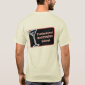 T - Shirt für berufliche Barkeeper School-Logos (Rückseite)